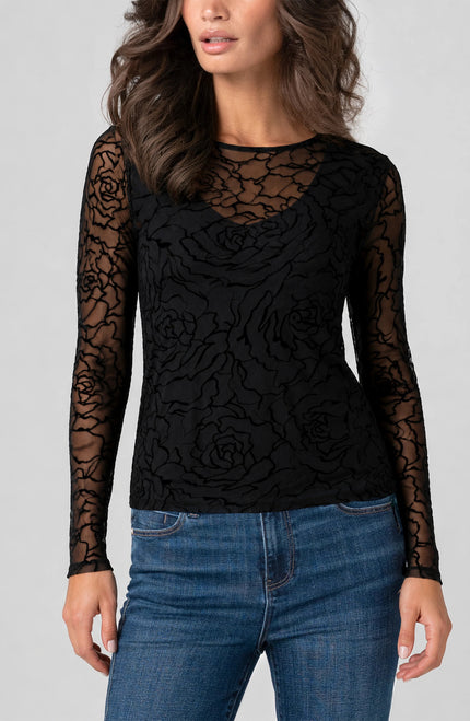 Ricci Long Slv Layered Knit Top W