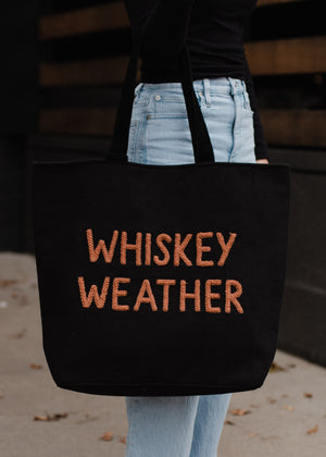 Black Whiskey Weather Tote