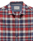 Oakdale Men’s LS Flannel Shirt | Navy Red detail