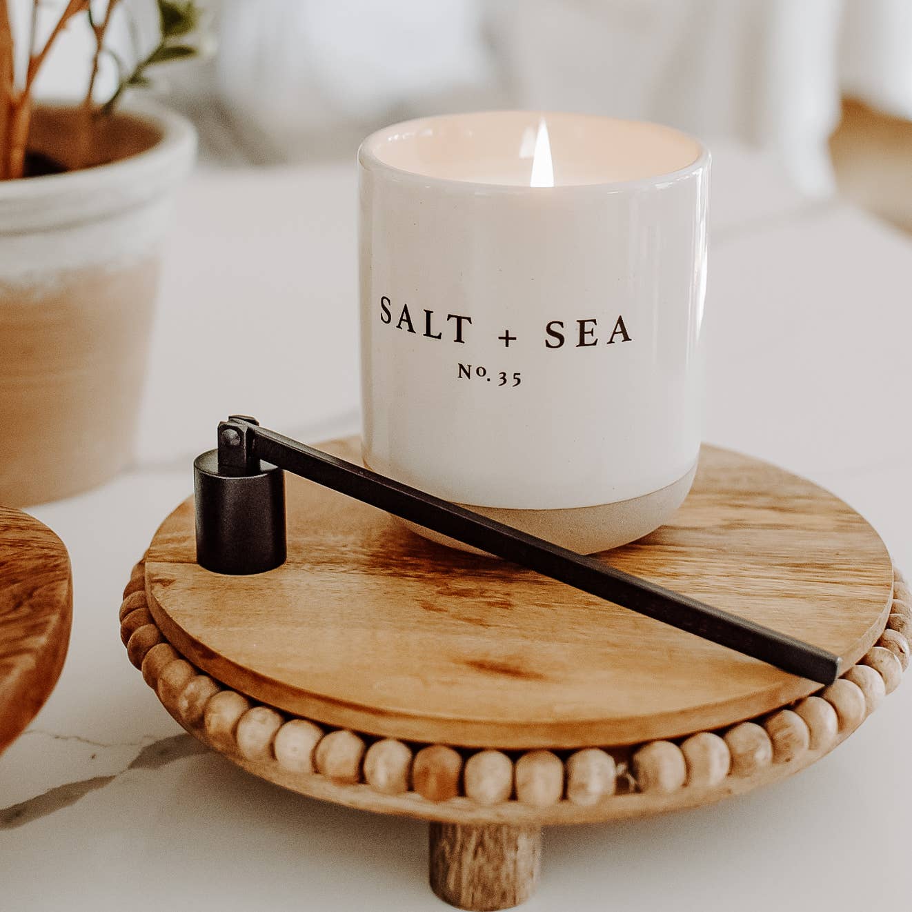 Sweet Water Decor Stoneware Soy Candle - Salt & Sea