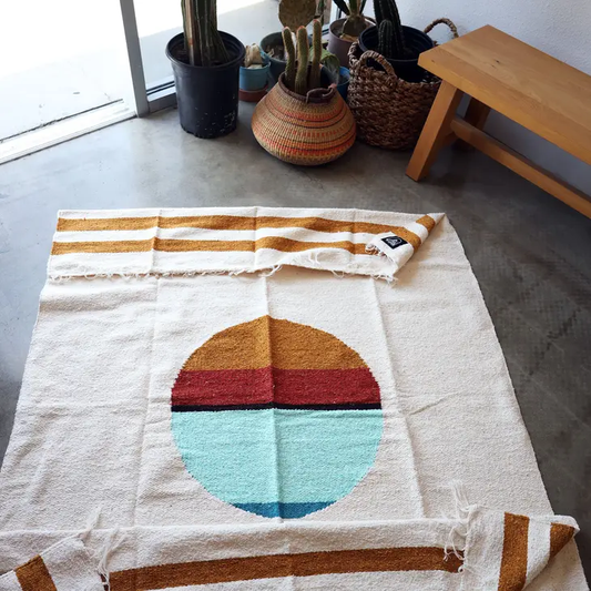 Tribe & True Handwoven Blanket - Earth Pastels Round