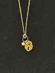 Gold Lock Pendant Necklace nw 25 64