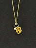 Gold Lock Pendant Necklace nw 25 64
