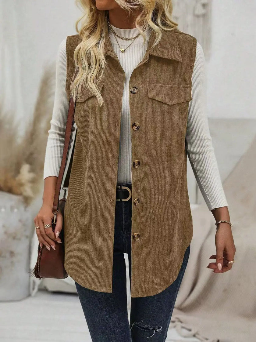 Corduroy Buttoned Vest