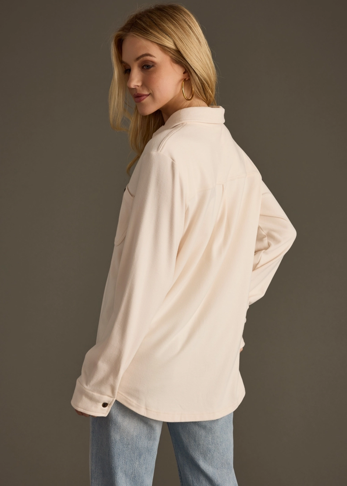 Ivory Super Soft Button Up back