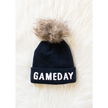 Game Day Pom Beanie,navy/white-front
