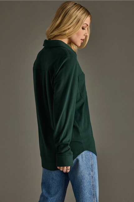 Hunter Green Super Soft Button Up