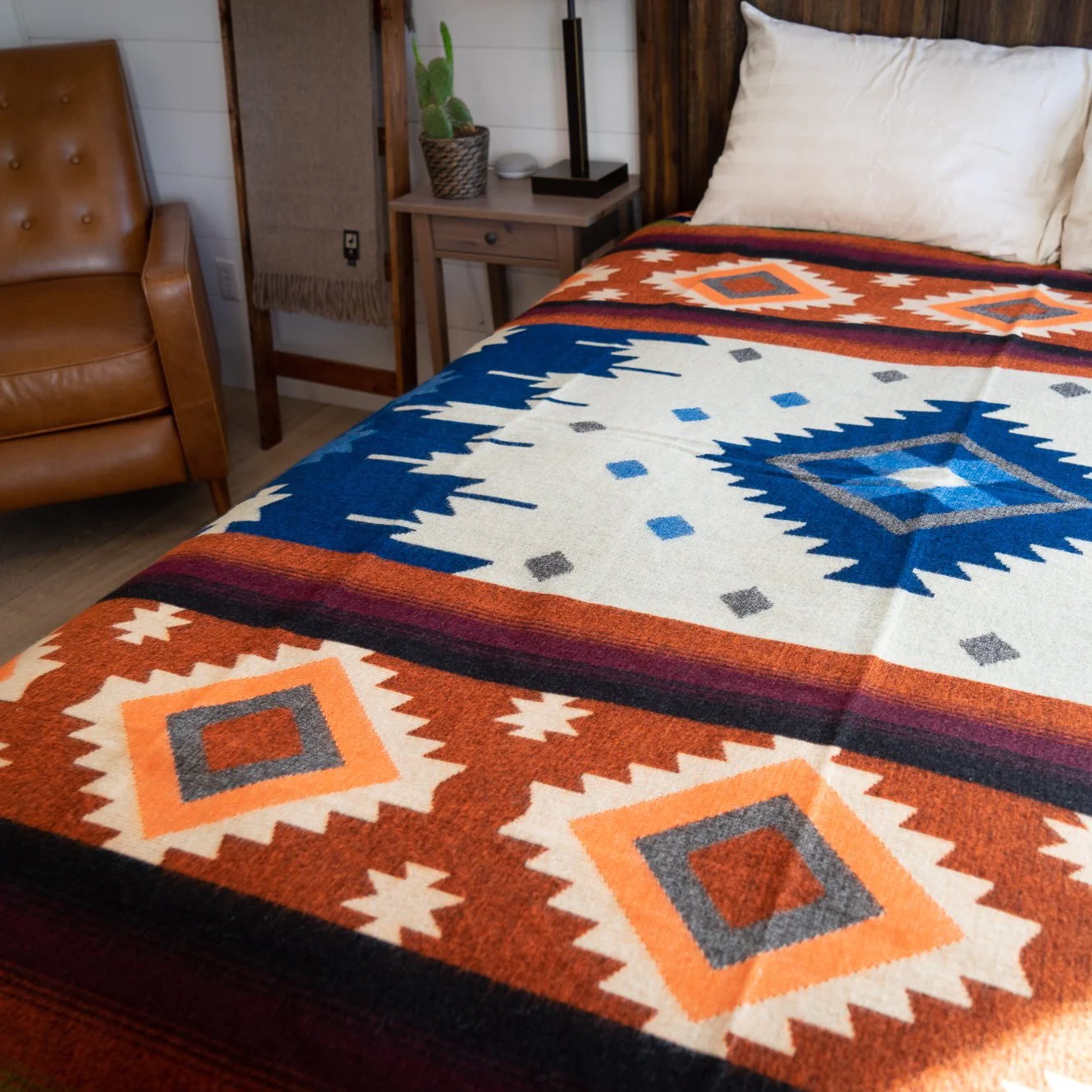 Andean Alpaca Wool Blanket | Moab - Orange
