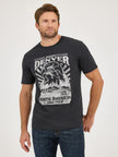 Short Sleeve Graphic T-Shirt - John Denver, black-front