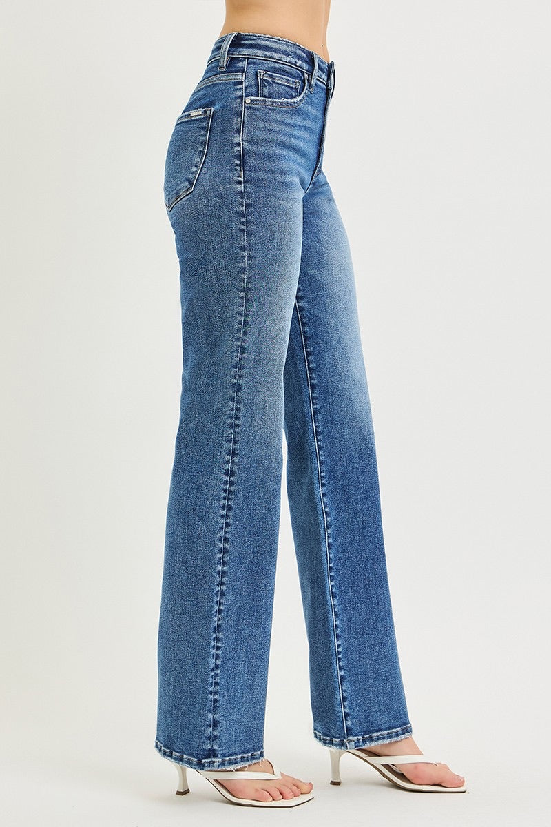 TC High Rise Straight Jeans-Stretchy
