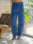 Alex Striped Denim Barrel Pant
