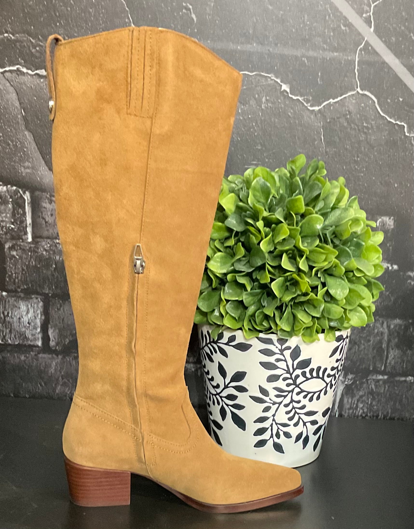 Virona H2O Boots brown suede zipper side
