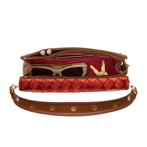 montana clutch sml monarch velvet/antique gold NA inside of bag