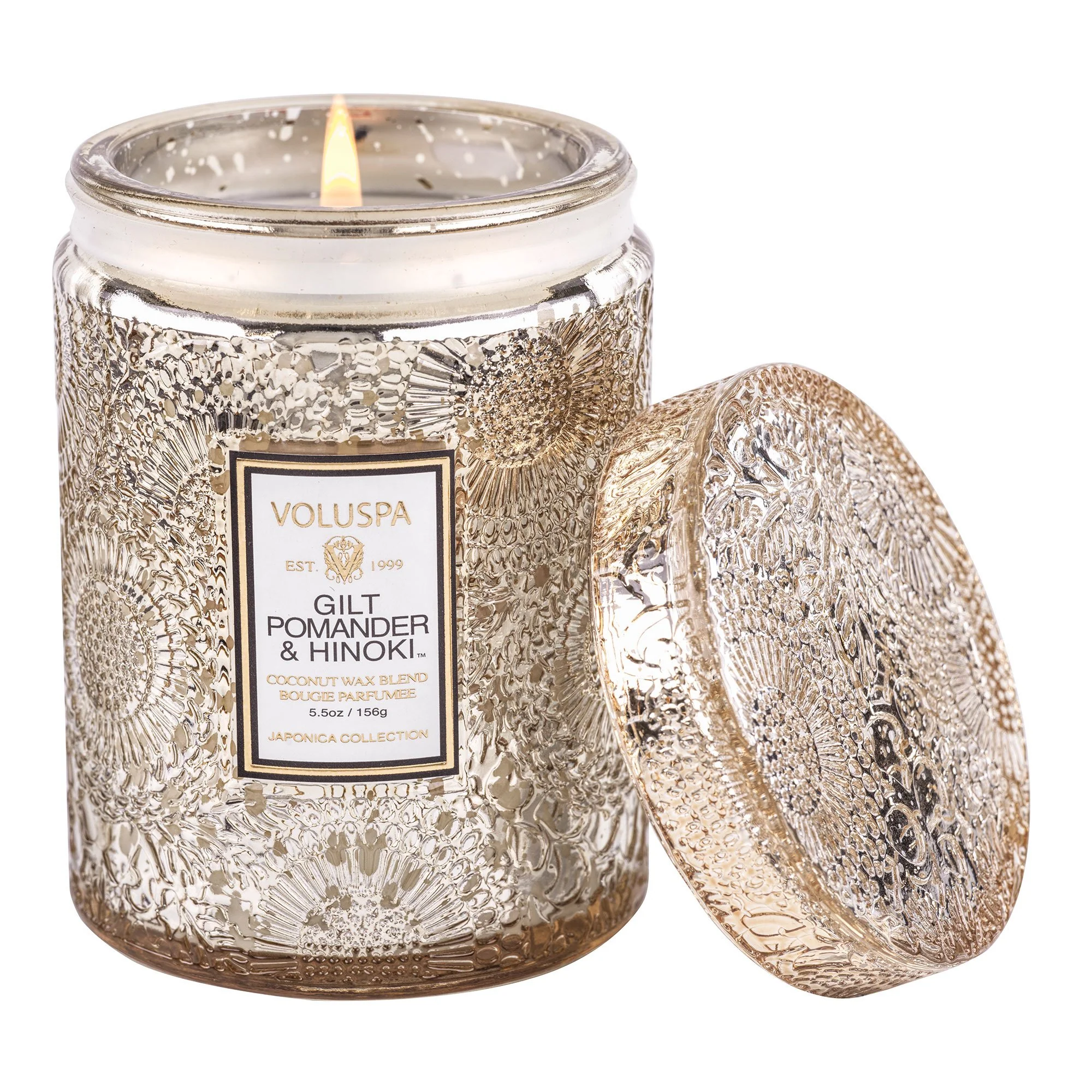 GILT POMANDER & HINOKI | 5.5oz Small Candle