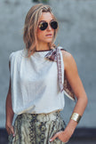 Amanda Tie Blouse-front