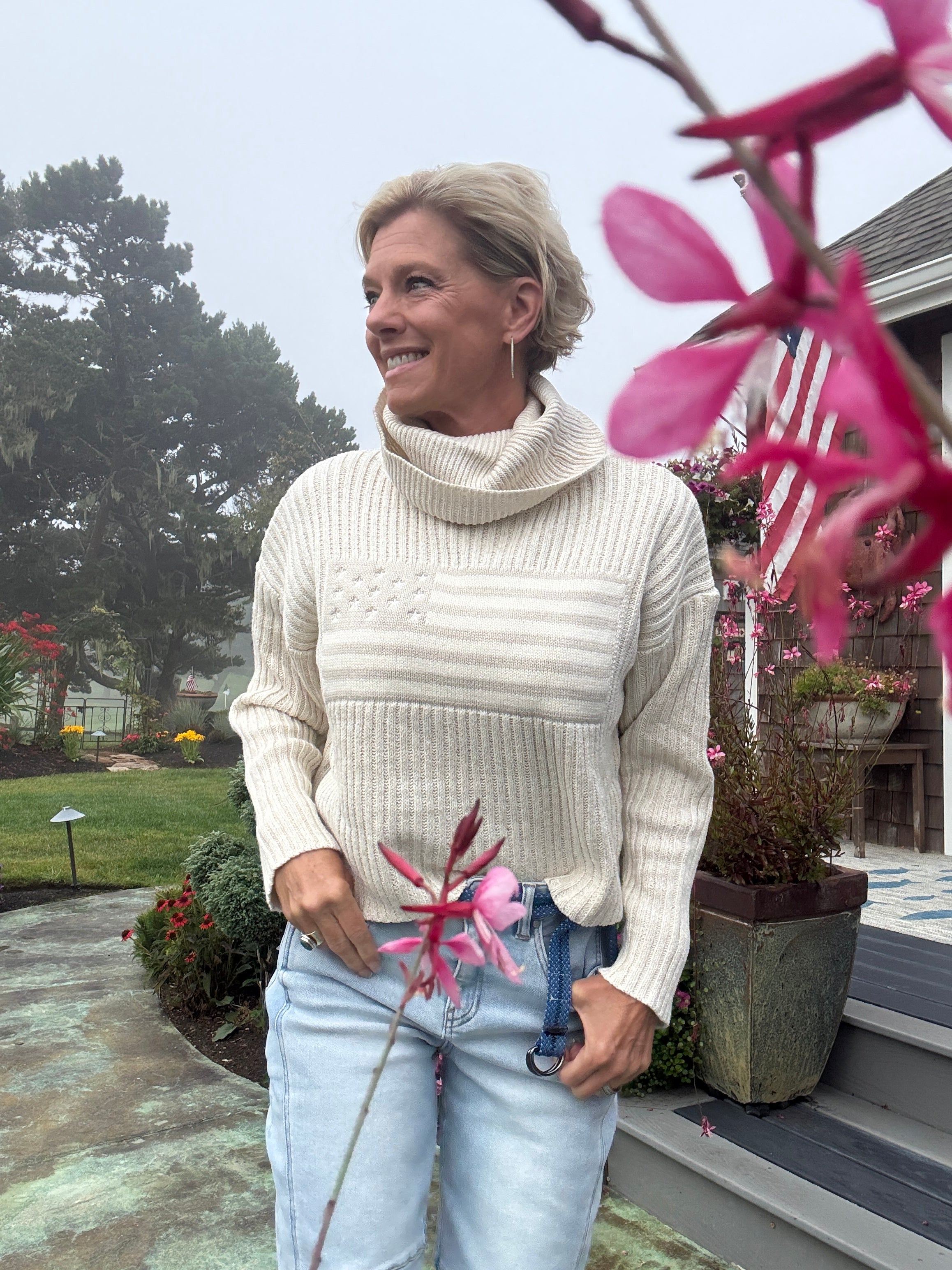 Flag Turtleneck Sweater