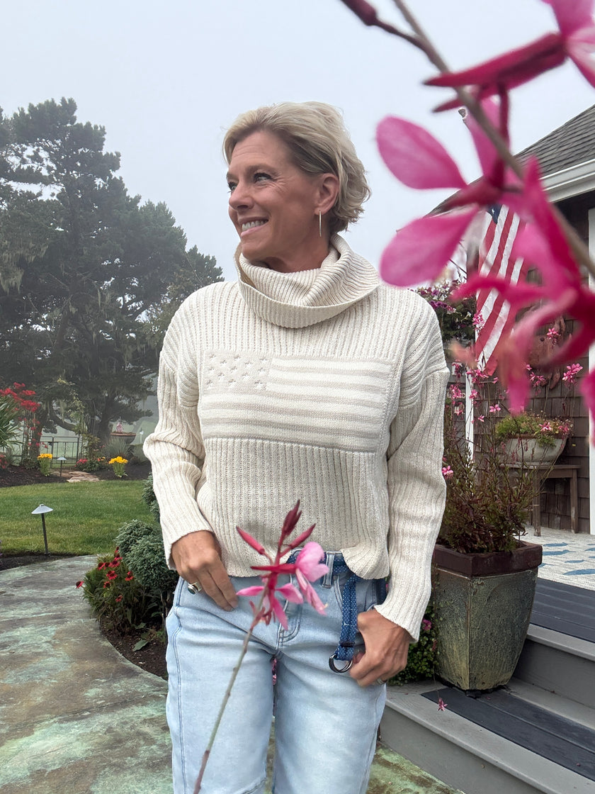 Flag Turtleneck Sweater