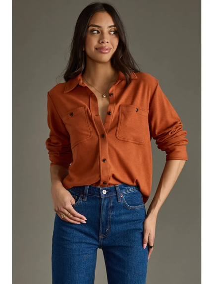 Rust Super Soft Button Up