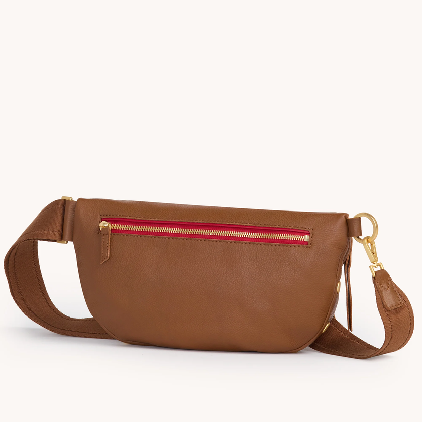 *Charles Crossbody Lrg-Mahogany Pebble