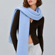 Wool Blend Solid Fuzzy Scarf