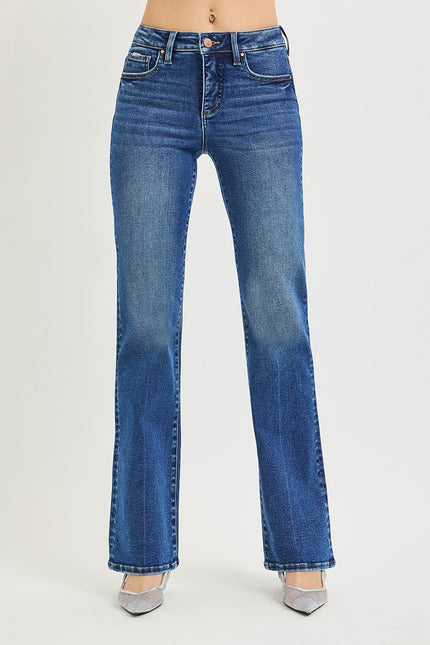 Tummy Control High Rise Straight Jean-Stretchy