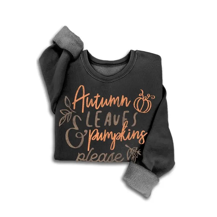 Ophelias Autumn Pumpkin Sweatshirt, black-front