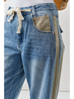 Contrast Line Detail Slouchy Straight Jean
