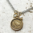 Farthing Coin Necklace English Bird