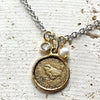 Farthing Coin Necklace English Bird