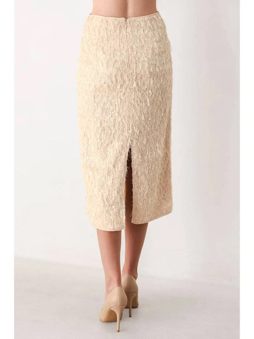 Gatsby Eyelash Pencil Skirt