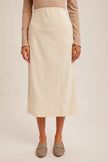 Brushed Textured Midi Skirt