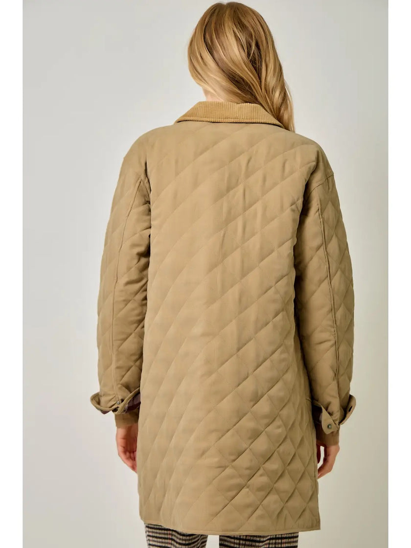 Gillian Quilted Long Jacket