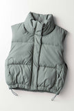 Jeneva Cropped Puffer Vest with Drawstring Hem