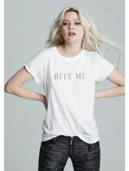 Recycled Karma Bite Me Tee - White