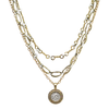 N680-GLD/VS-BD THREE TIER CHAIN MAXIMIANUS NECKLACE