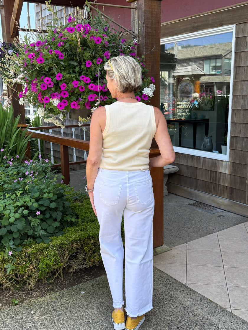 Alice Cropped Cuff Wide Leg Jean back