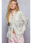Maranda LS EMB Scalloped Top
