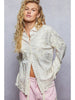 Maranda LS Embroidered Scalloped Top
