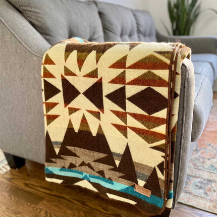 Andean Alpaca Wool Blanket | Cowboy