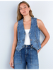 Vicki Denim Vest blast blue-front