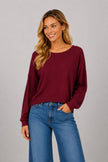 Natalie Round Neck Front Seam Sweater