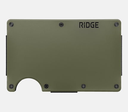 Ridge Wallet - Matte Olive Money Clip - Money Clip