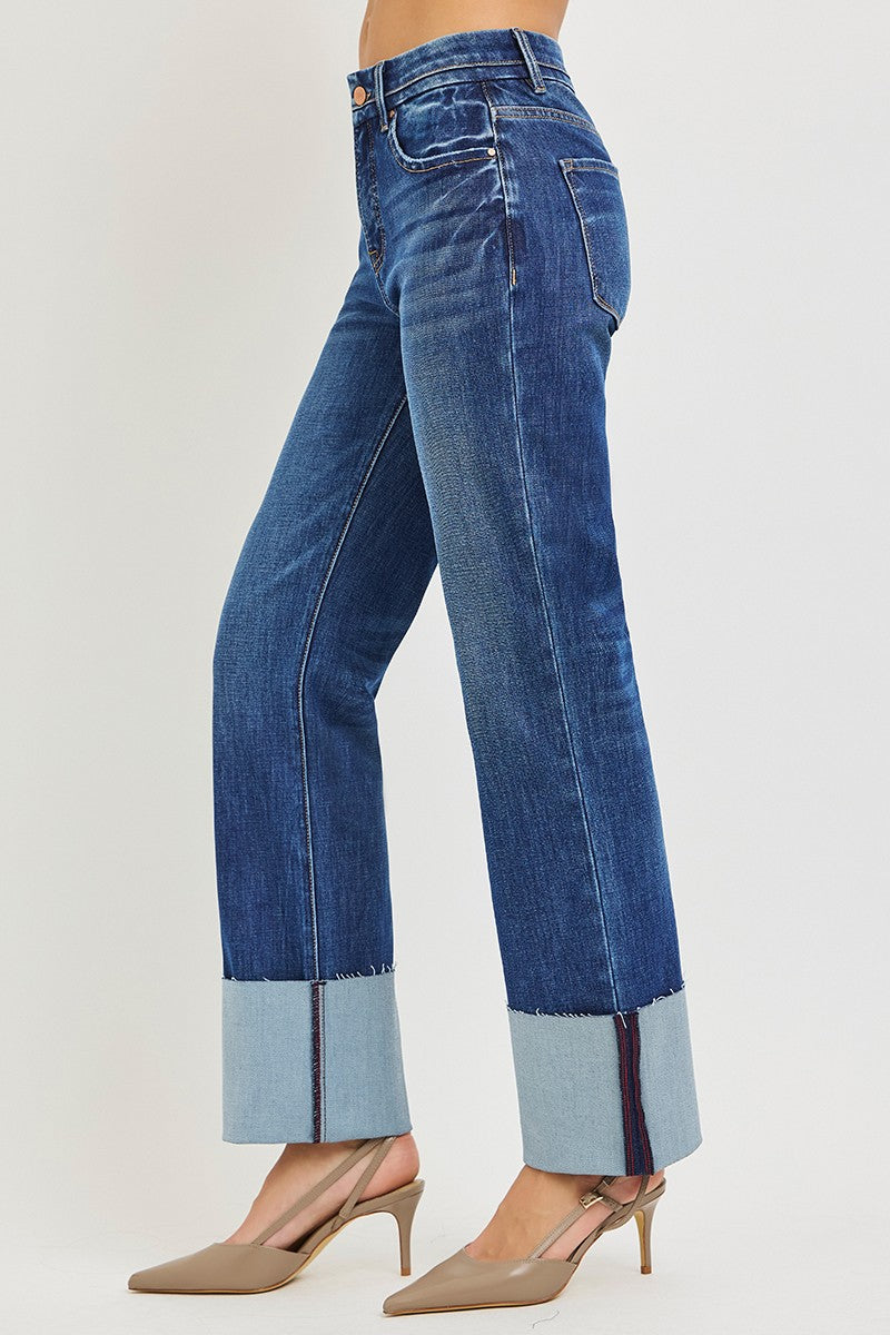 4-Way Stretch High Rise Ankle Straight