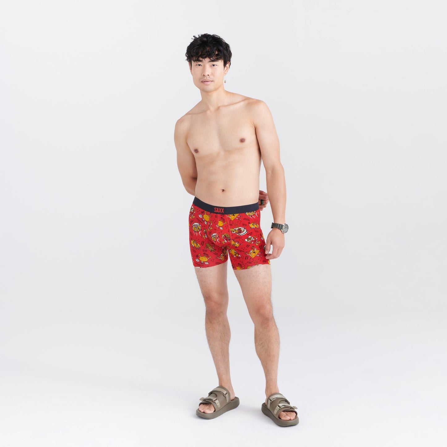 Saxx Vibe Boxer Brief  | Dumps & Noods Red front