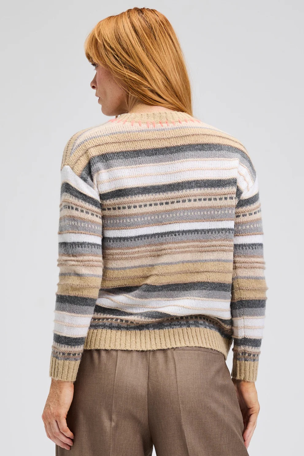 Mohair Stripe goose mix back