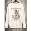 Just A Girl Who Loves Country Music Mineral Sweatshirt white-front
