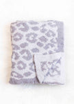 Grey Leopard Print Blanket Dim. 60