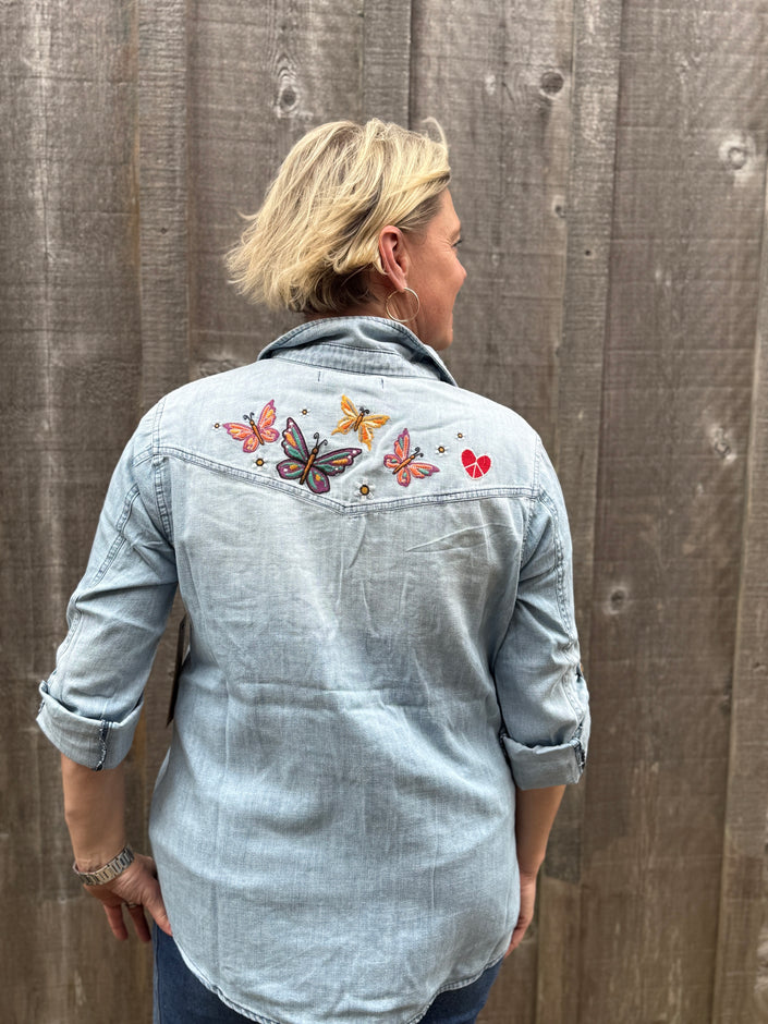 Butterfly Kiss Shirt Denim |