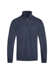 Mens Solid Quarter-Zip Knit Sweater