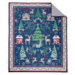Christmas Cottage Quilted Throw